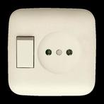 ABB Busch-Jaeger Interrupteur Prise Combiné Série SI Crème -, Bricolage & Construction, Verzenden