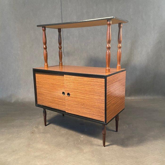 Kabinet - Hout, Fineer in de stijl van de jaren vijftig., Antiquités & Art, Curiosités & Brocante