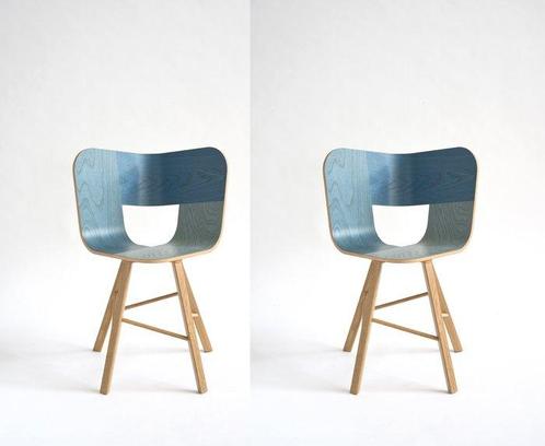 Colé Italia - Lorenz + Kaz - Stoel (2) - Tria Wood 4 - Denim, Antiek en Kunst, Kunst | Designobjecten