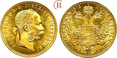 1 Dukat Wien goud 1915 Österreich: Franz Joseph I, 1848-1.., Postzegels en Munten, Munten en Bankbiljetten | Toebehoren, Verzenden