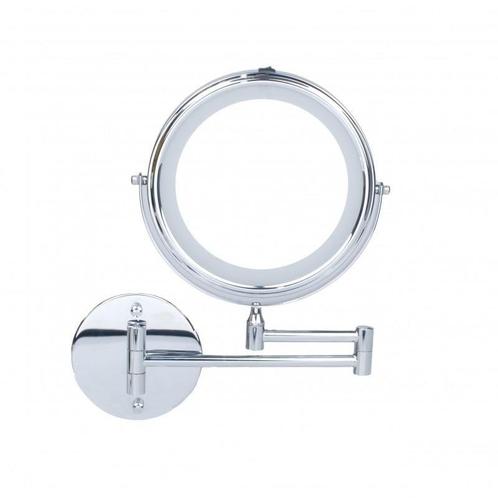 LED Make-up Spiegel met Vergroting - 20 cm Chroomstaal, Antiek en Kunst, Antiek | Spiegels, Minder dan 50 cm, Rond, Minder dan 100 cm