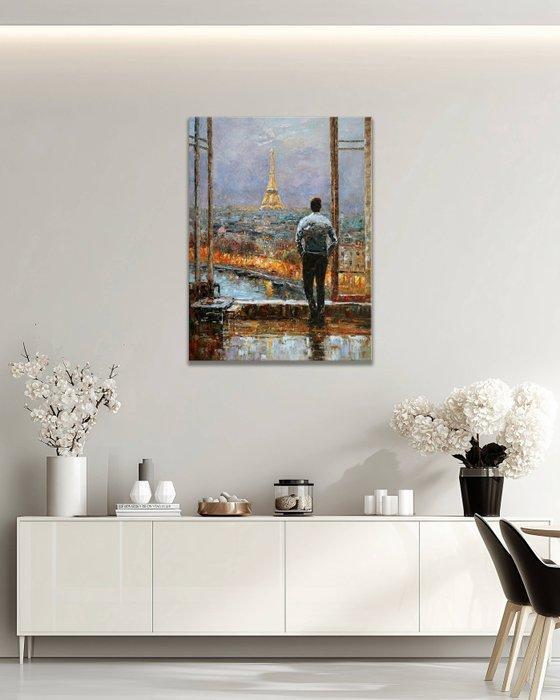 StefanoArt - Paris Night Reverie, Antiquités & Art, Art | Peinture | Moderne