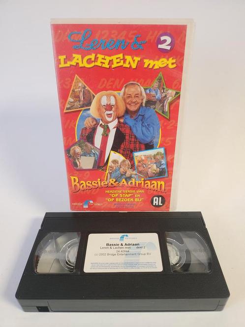 Leren & Lachen 2 met Bassie & Adriaan VHS, Cd's en Dvd's, VHS | Kinderen en Jeugd, Zo goed als nieuw, Ophalen of Verzenden