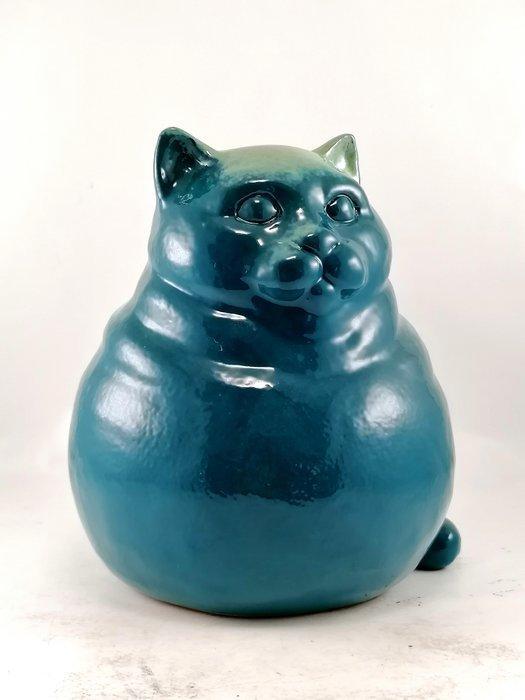 Vanessa Bonino - Sculpture, Gattone - 19 cm - Majolique -, Antiek en Kunst, Kunst | Designobjecten