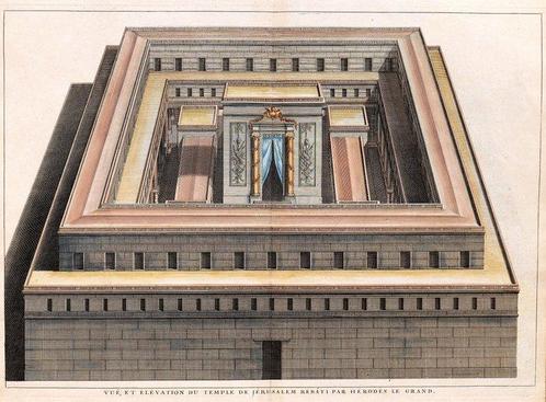 Israël - Israël; Calmet - Vue et elevation du Temple de, Boeken, Atlassen en Landkaarten