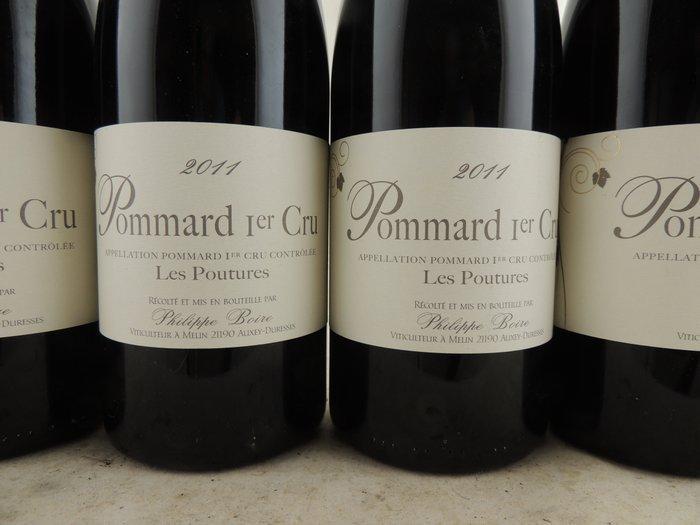 2011 Philippe Boire Les Poutures - Pommard 1er Cru - 6, Verzamelen, Wijnen