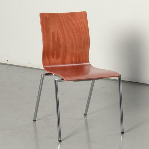 Espacio 4L G kantinestoel, mahonie, 4-poot onderstel, Huis en Inrichting, Stoelen, Gebruikt, Ophalen of Verzenden