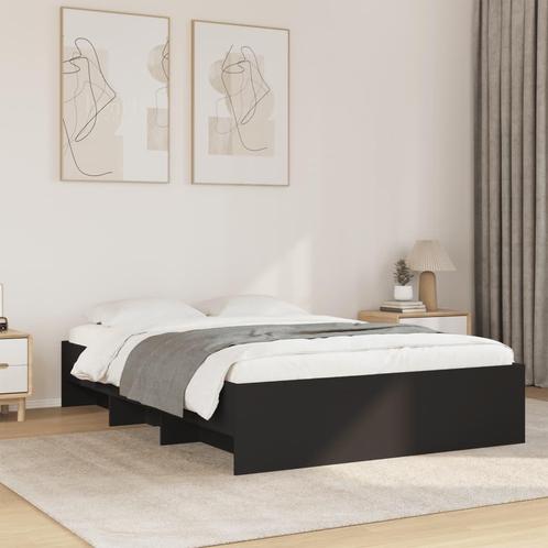 vidaXL Bedframe bewerkt hout zwart 120x200 cm, Huis en Inrichting, Slaapkamer | Bedden, Nieuw, Verzenden