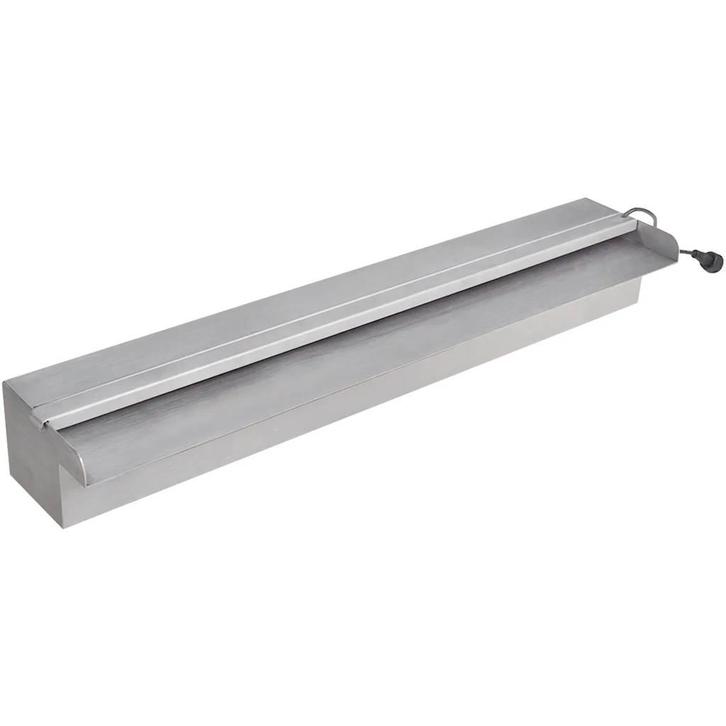 vidaXL Zwembadwaterval met LEDs rechthoekig 60 cm roestvrij, Tuin en Terras, Waterpartijen en Fonteinen, Nieuw, Verzenden
