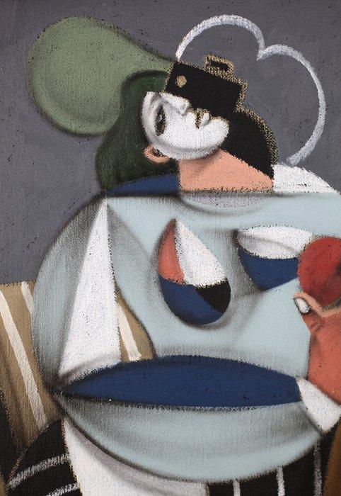 Jone Hopper - La jongleuse de salon, Antiquités & Art, Art | Peinture | Moderne