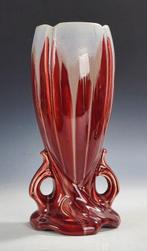 Faiencerie de Thulin - Vaas - België, Monumentale Diep rode, Antiek en Kunst