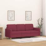 vidaXL Driezitsbank 180 cm stof wijnrood, Huis en Inrichting, Zetels | Zetels, Verzenden, Nieuw