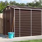 vidaXL Tuinschuur 191x980x198 cm gegalvaniseerd staal bruin, Verzenden, Nieuw