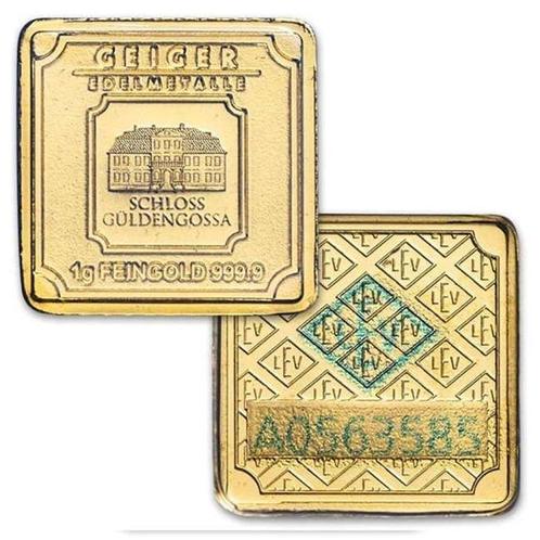 1 gram - Goud .999 - 1 gram 9999 Gold Bar Geiger Edelmetalle, Postzegels en Munten, Edelmetalen en Baren