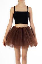 KIMU® Tutu Donkerbruin Tule Rokje 98 104 110 116 Donkerbruin, Kinderen en Baby's, Ophalen of Verzenden, Nieuw, Meisje