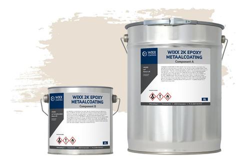 Wixx 2K Epoxy Metaalcoating RAL 9001 | Crèmewit 10L, Doe-het-zelf en Bouw, Verf, Beits en Lak, Nieuw, Verzenden