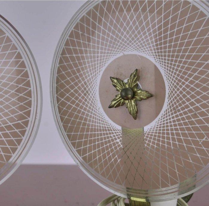 Lamp (2) - Verguld messing - Space age, Antiquités & Art, Curiosités & Brocante