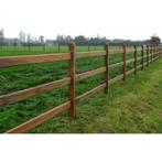 Kensington 1 hoekpaal met piramidekop in tropisch hardhout, Dieren en Toebehoren, Stalling en Weidegang