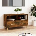 vidaXL Tv-meubel 80x36x50 cm bewerkt hout gerookt, Huis en Inrichting, Kasten |Televisiemeubels, Verzenden, Nieuw