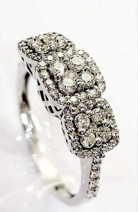 Ring - 18 karaat Witgoud - 1.41ct. tw. Diamant (Natuurlijk), Handtassen en Accessoires, Ringen