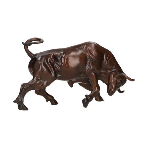 Beeldje, Furious bull - raging bull - 40 * - 22 cm - Brons, Antiek en Kunst, Kunst | Designobjecten