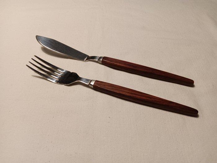 JCO rostfrei foreign - Visbestekset voor 12 personen (24) -, Antiek en Kunst, Antiek | Meubels | Tafels