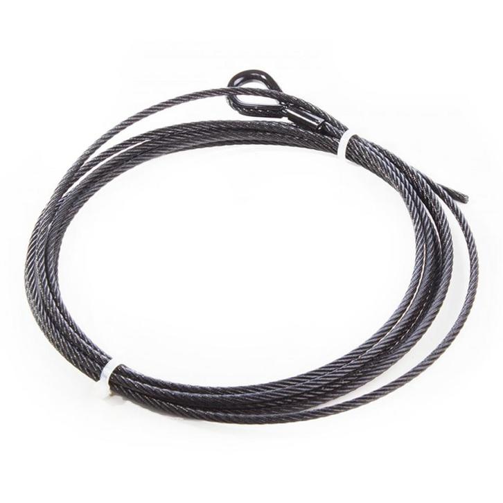 FORTEX ophangkabel 8mm 1 zijde lus, 1 zijde open 5m zwart, Muziek en Instrumenten, Licht en Laser, Verzenden