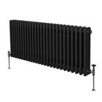 Traditionele 3 Kolom Radiator - 600 x 1192mm - Zwart, Doe-het-zelf en Bouw, Verzenden, Nieuw