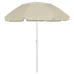 vidaXL Strandparasol 300 cm zandgeel, Tuin en Terras, Verzenden, Nieuw