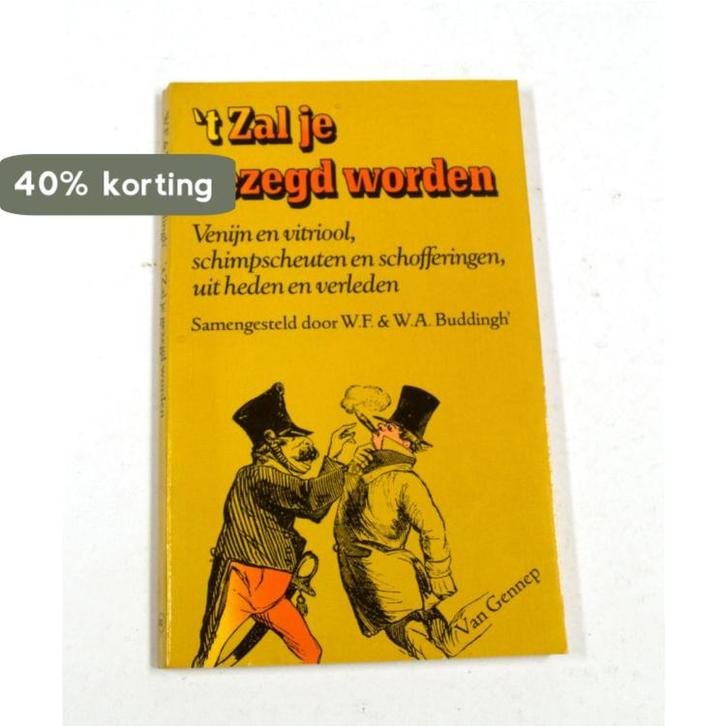 t Zal je gezegd worden 9789060125847 Buddingh, Boeken, Stripverhalen, Gelezen, Verzenden