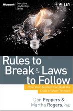 Rules to Break and Laws to Follow 9780470227541 Don Peppers, Verzenden, Zo goed als nieuw, Don Peppers