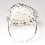 Ring - 18 karaat Witgoud - 11.93ct. tw. Gemengde edelstenen