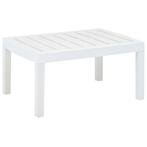 vidaXL Tuintafel 78x55x38 cm kunststof wit, Verzenden, Nieuw