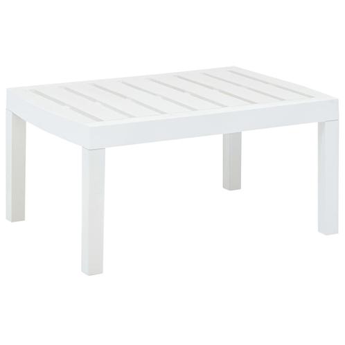 vidaXL Tuintafel 78x55x38 cm kunststof wit, Tuin en Terras, Tuintafels, Nieuw, Verzenden