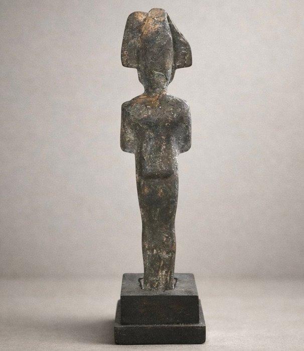 Oud-Egyptisch Brons Beeldje - 14 cm, Verzamelen, Mineralen en Fossielen