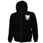 Pitbull Geborduurd Logo Hoodie Vest met Rits Zwart