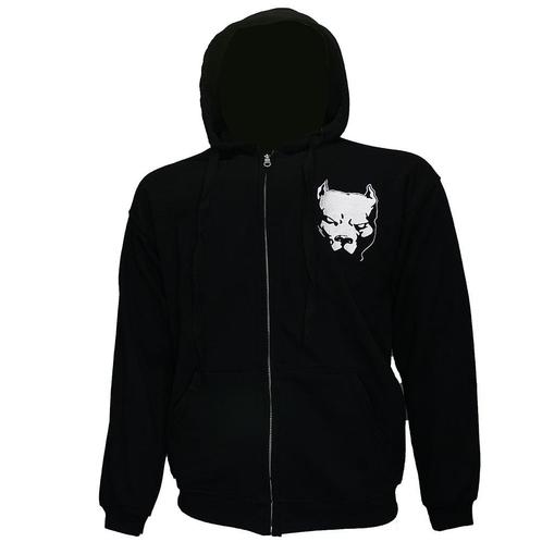 Pitbull Geborduurd Logo Hoodie Vest met Rits Zwart, Kleding | Heren, Truien en Vesten