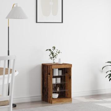 vidaXL Sideboard met LED Verlichting Oude Hout 41x37x67 cm, Verzenden