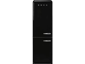 SMEG -  Koel-vriescombinatie 50s Style Collection D  - Zwart, 200 liter of meer, Verzenden, 60 cm of meer, Met aparte vriezer