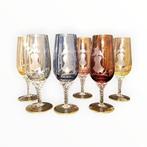 Drinkset - Glas - Set van zes glazen - 19e-eeuwse edelvrouw,, Antiquités & Art