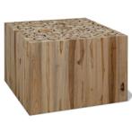 vidaXL Table basse Teck authentique 50x50x35 cm, Huis en Inrichting, Verzenden