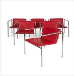 Fauteuil - Roestvrij staal, Synthetisch leder - Set van zes