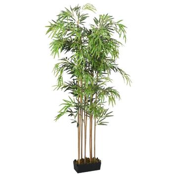 vidaXL Kunstplant bamboe 1095 bladeren 150 cm groen, Verzenden