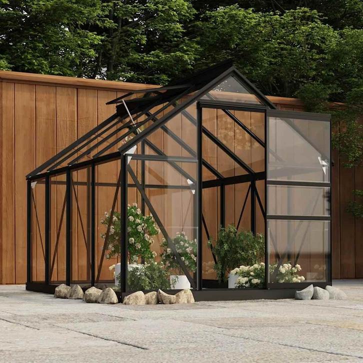 vidaXL Vervangend glas voor tuinkas 16 st gehard glas, Tuin en Terras, Kassen, Nieuw, Verzenden