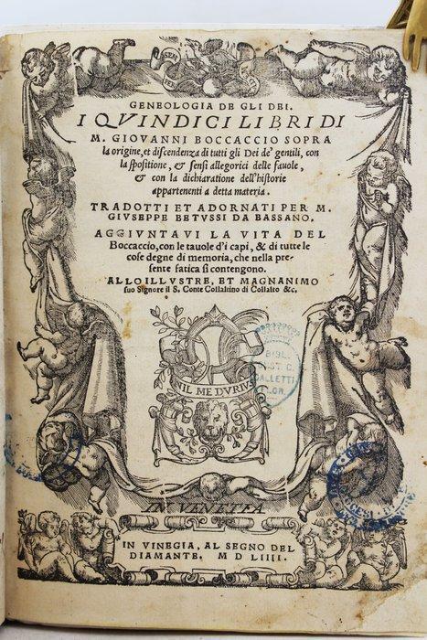 M. Giovanni Boccaccio - Geneologia de gli dei. I quindici, Antiek en Kunst, Antiek | Boeken en Manuscripten