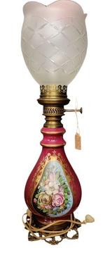 Capodimonte - Tafellamp - Glas-in-lood - Capodimonte-lamp, Antiek en Kunst