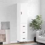 vidaXL Hoge kast 34,5x34x180 cm bewerkt hout wit, Verzenden, Nieuw