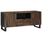 vidaXL TV Kast met lade Bruin 105 x 33 x 46 cm massief, Huis en Inrichting, Verzenden, Nieuw