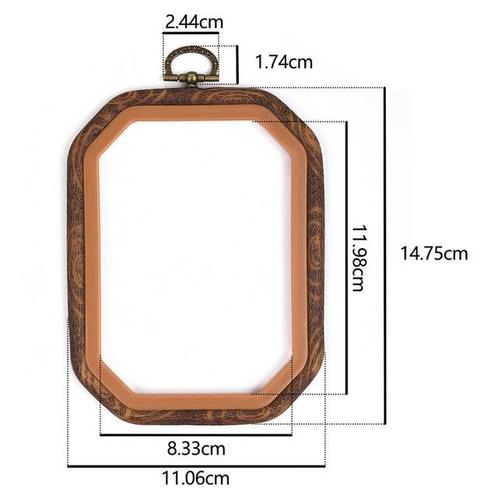 Brocante houten ring rond borduurring met stelschroef, Huis en Inrichting, Woonaccessoires | Kunstplanten en Kunstbloemen, Nieuw