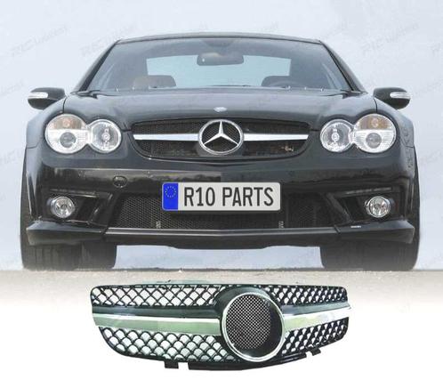 CALANDRE POUR MERCEDES SL R230 01-12 LOOK SPORT AMG NOIR CHR, Auto-onderdelen, Carrosserie, Verzenden